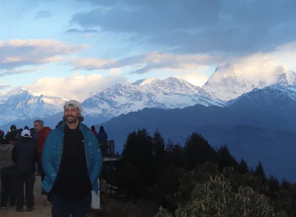 Himalaya view from Poon hill in march
