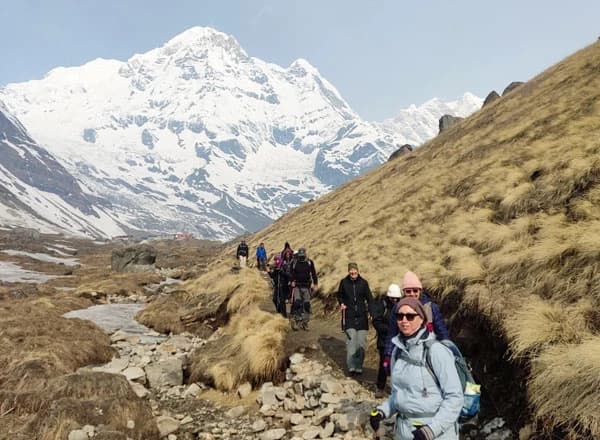 Our trekkers on ABC Trail