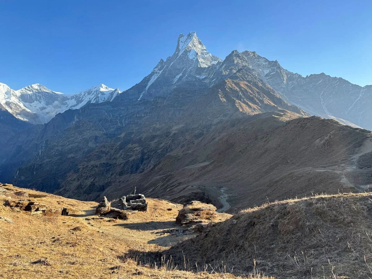 Himalayan View from Ghorepani-mardi walking trail
