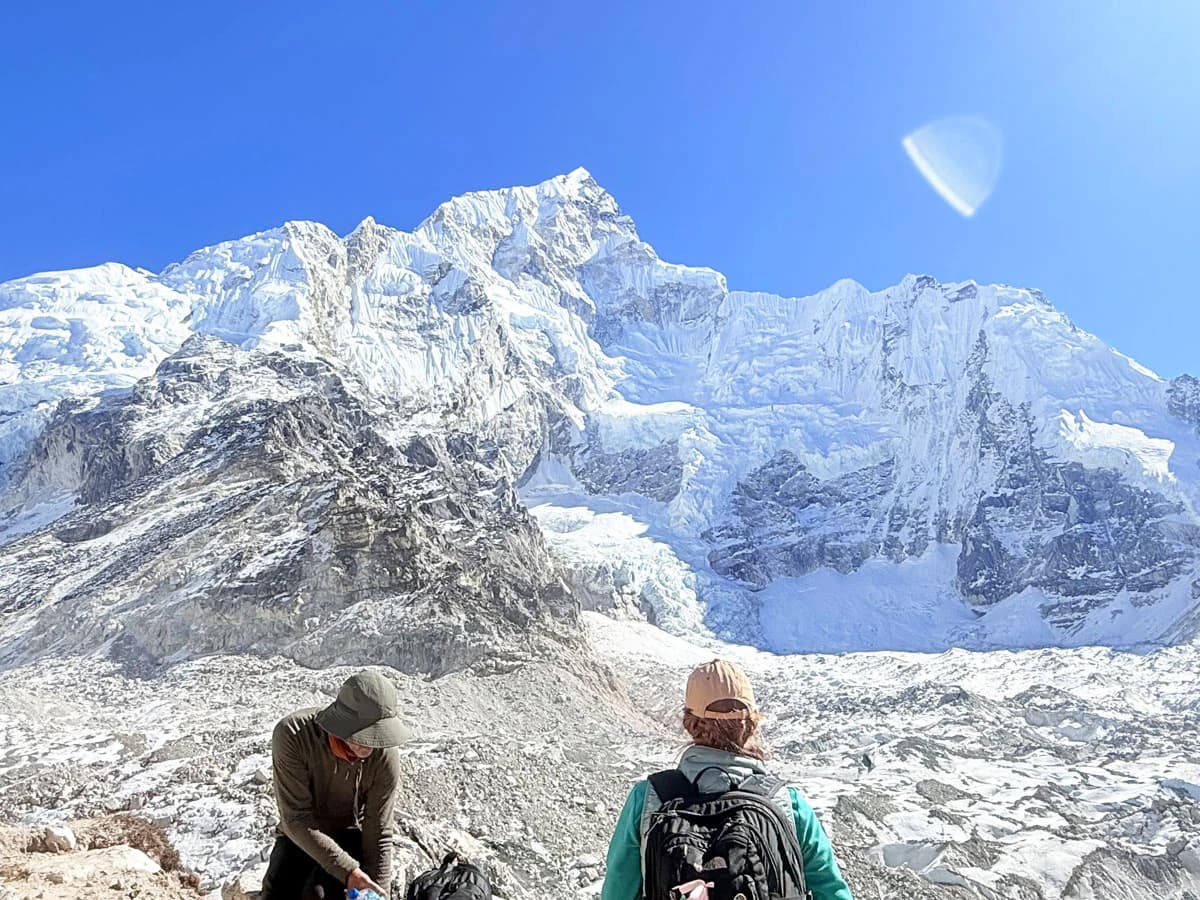 The Everest Base Camp and Khumbu Glacier