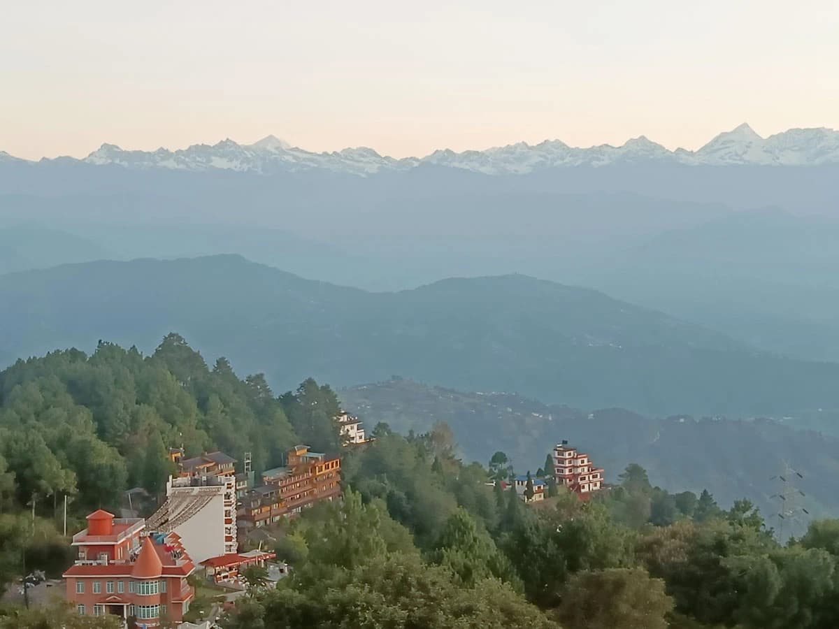 Himalayan View From Nagarkot View Point
