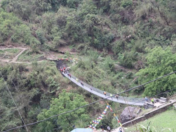 Bridge To Cross On Annapurna Base Camp Trek