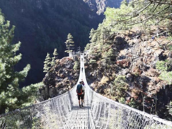Bridge To Cross On Everest Base Camp Trail