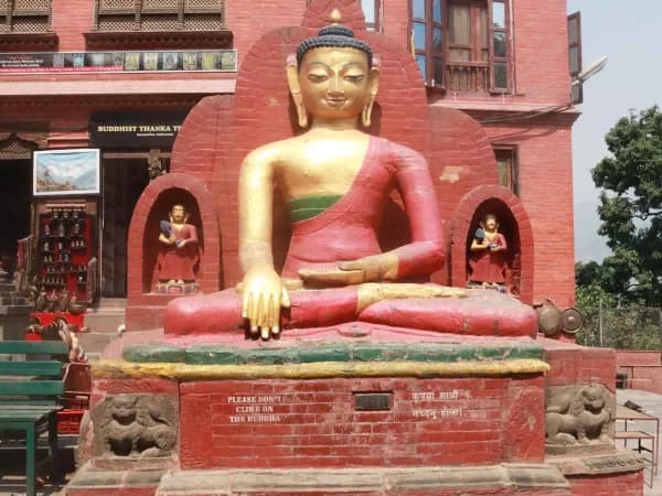 Buddha Statue In Swoyambhunath Stupa
