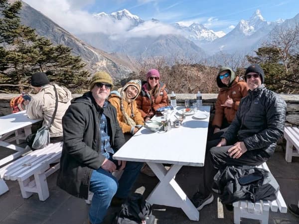 Having Breakfast At Everest View Hotel