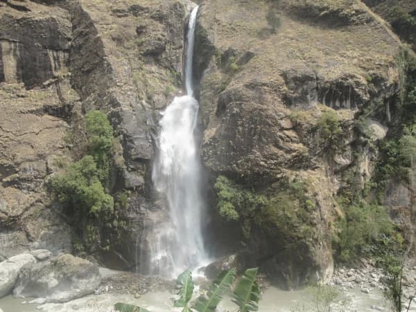 Water Fall In Annapurna Circuit Trekking