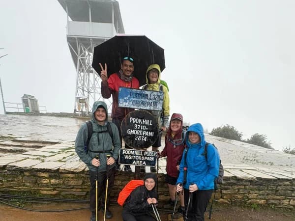 Margaret And Team Reached Poon Hill On August