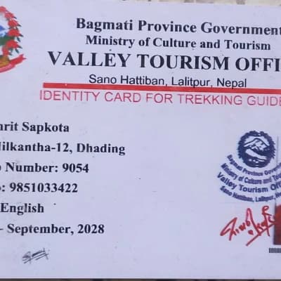 Amrit Sapkota Certificate