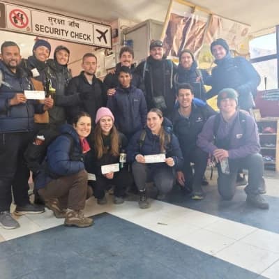 Dhana With Our Clients At Lukla Airport