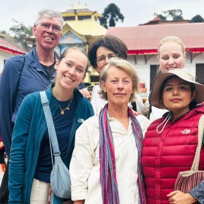 Kabita Khanal Guiding Tourist