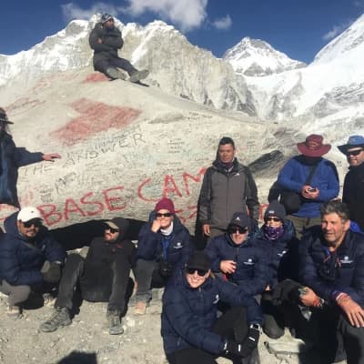 Rajan With Tourist Everest Base Camp