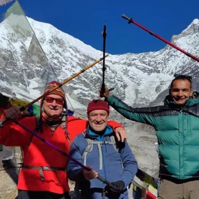 Ramesh With Tourist Langtang