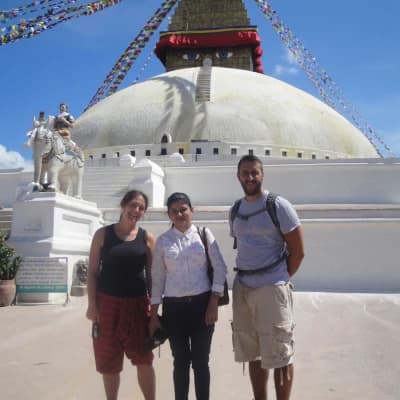 Sabita Khanal With Tourist